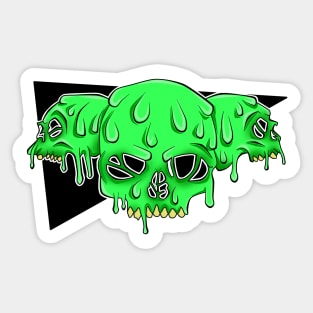 GREEN SKULL Sticker